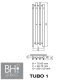 Radeco TUBO-1-Chrom radiátor, 1620x290 mm